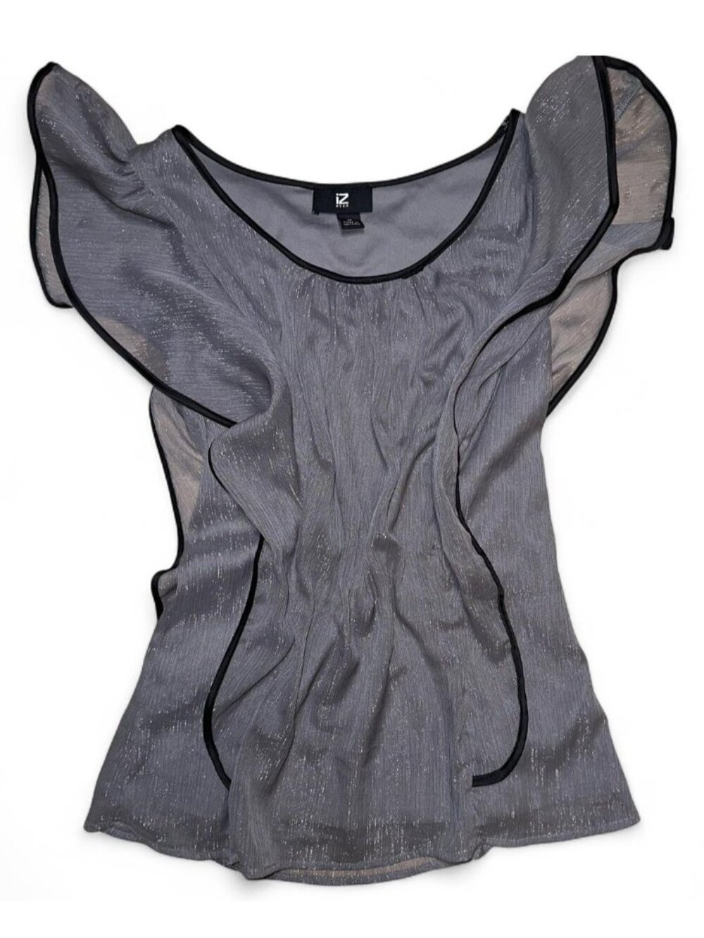 IZ Byer Sleeveless Ruffled Blouse